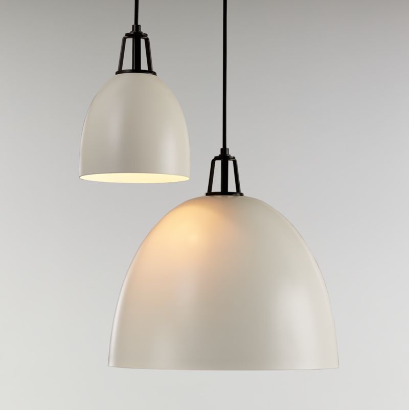 Maddox White Dome Pendant with Black Socket - image 5 of 13