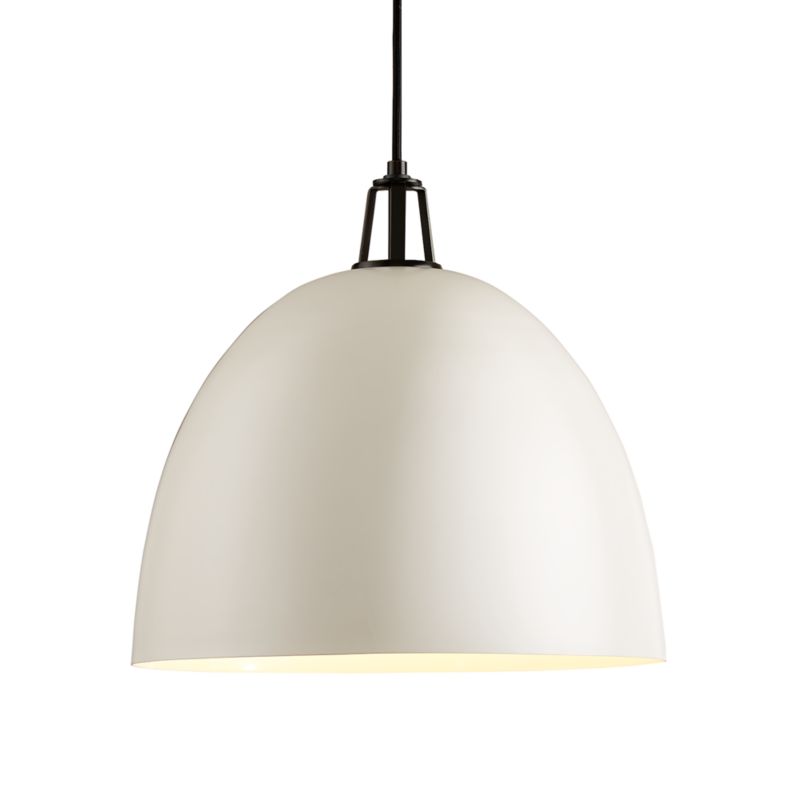 Maddox White Dome Pendant with Black Socket - image 8 of 13