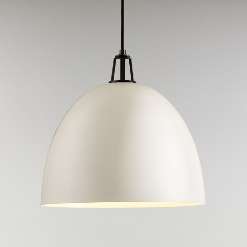 Maddox White Dome Pendant with Black Socket - image 6 of 13