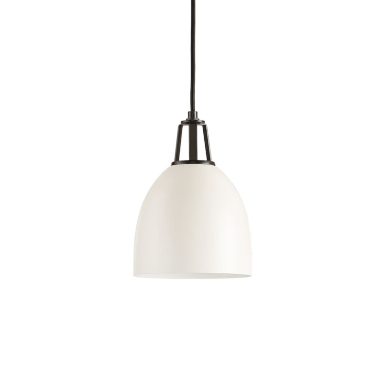 Maddox White Dome Small Pendant Light with Black Socket - image 7 of 10