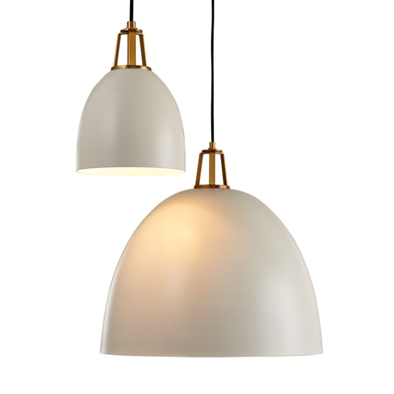 Maddox White Dome Pendant with Brass Socket - image 10 of 15