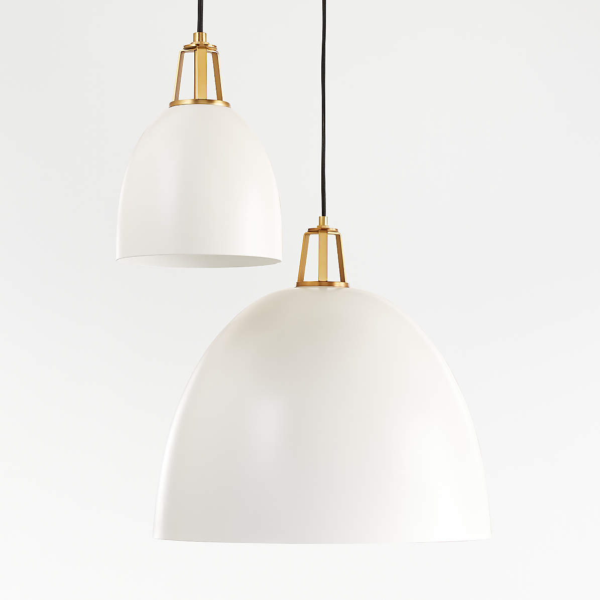 Maddox White Dome Pendant Light with 