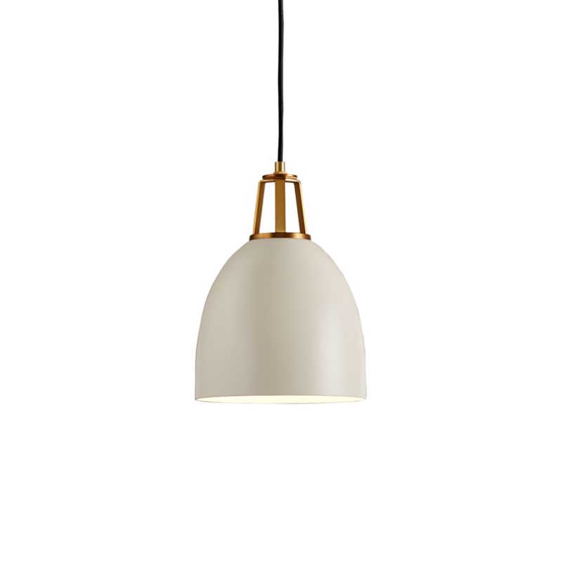 Maddox White Dome Pendant with Brass Socket - image 2 of 15