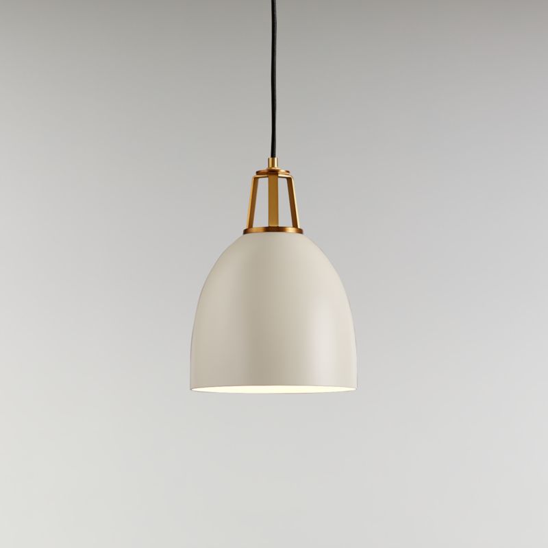 Maddox White Dome Pendant with Brass Socket - image 9 of 15