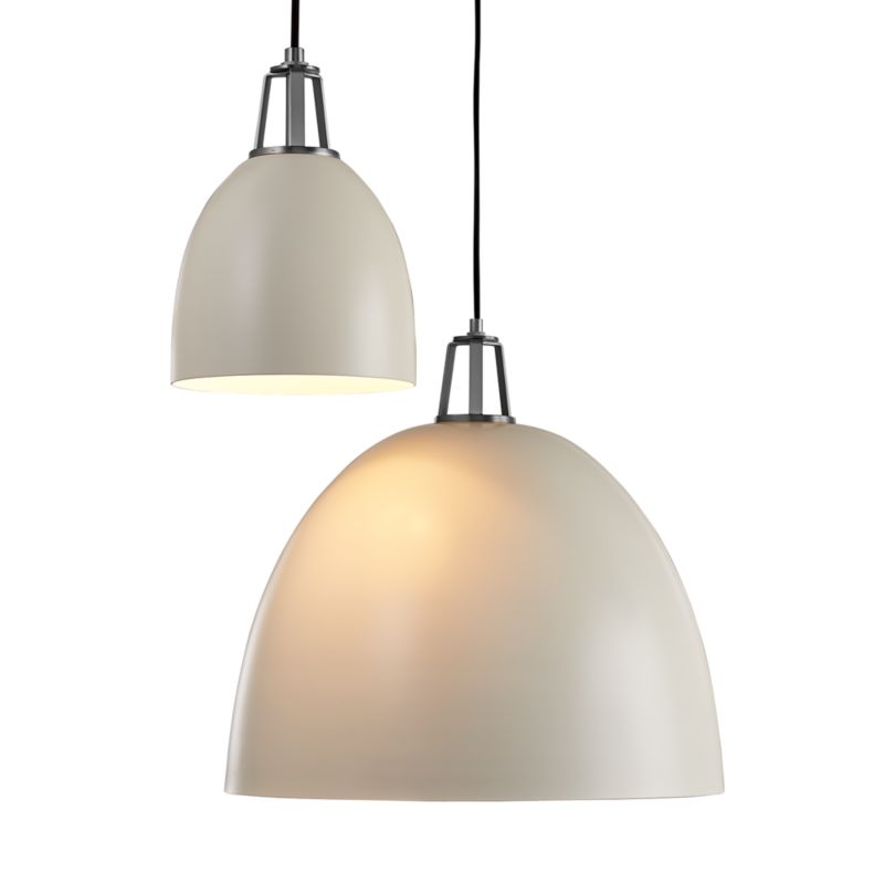 Maddox White Dome Pendant with Nickel Socket - image 11 of 15