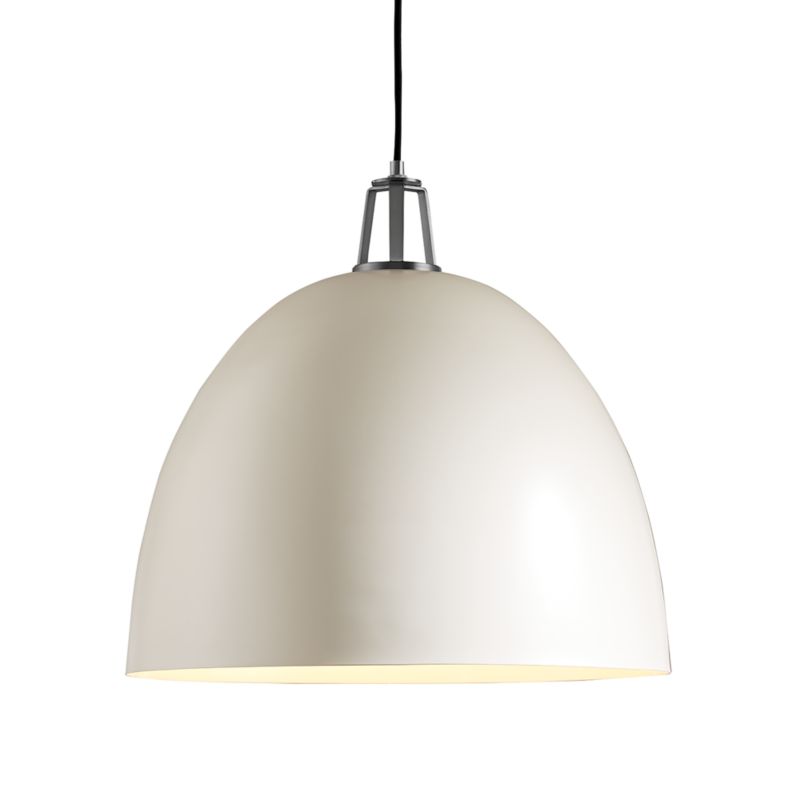 Maddox White Dome Pendant with Nickel Socket - image 10 of 15