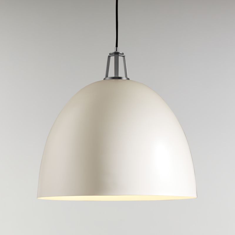 Maddox White Dome Pendant with Nickel Socket - image 8 of 15