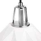 View Maddox White Faceted Pendant Large with Nickel Socket - image 3 of 10