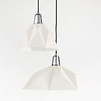 View Maddox White Faceted Pendant Large with Nickel Socket - image 2 of 10