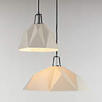 View Maddox White Faceted Pendant Large with Nickel Socket - image 5 of 10
