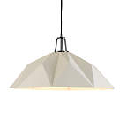 View Maddox White Faceted Pendant Large with Nickel Socket - image 8 of 10