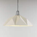 View Maddox White Faceted Pendant Large with Nickel Socket - image 6 of 10