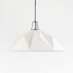 View Maddox White Faceted Pendant Large with Nickel Socket - image 1 of 10