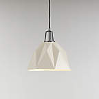 View Maddox White Faceted Pendant Large with Nickel Socket - image 7 of 10