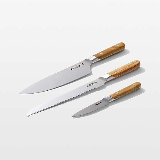 Made In Olivewood 3-Piece Knife Set