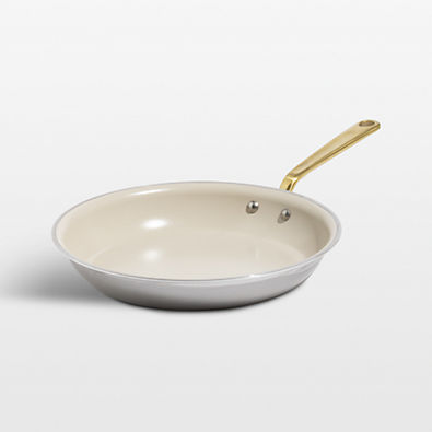 View Made In CeramiClad™ Non-Stick 12" Fry Pan with Brass Hardware details