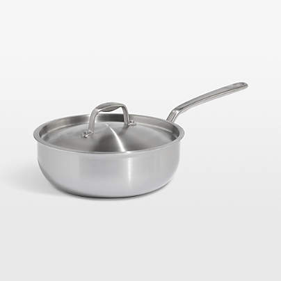 Made In CeramiClad™ Non-Stick 3-Qt. Saucier with Stainless Steel Hardware