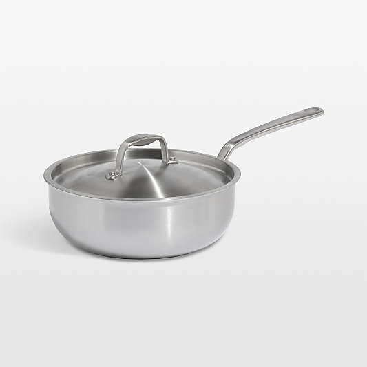 Made In CeramiClad™ Non-Stick 3-Qt. Saucier with Stainless Steel Hardware