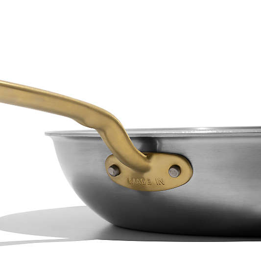Made In CeramiClad™ Non-Stick 6-Qt. Weeknight Pan with Antique Brass Hardware