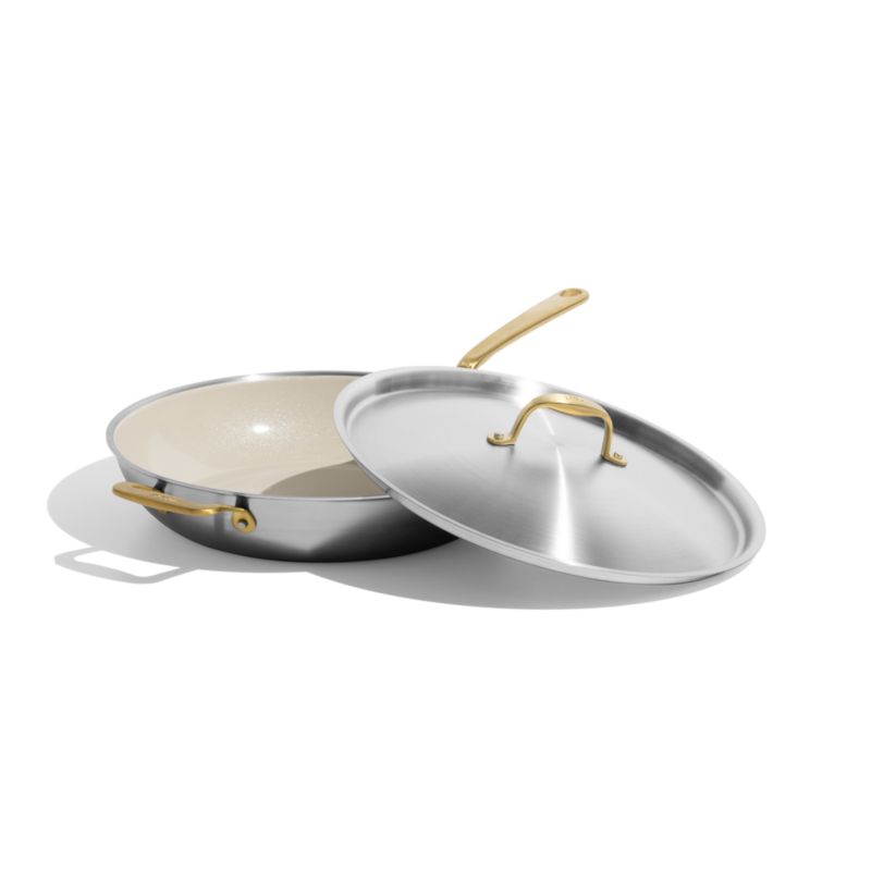 Made In CeramiClad™ Non-Stick 6-Qt. Family Meal Pan with Antique Brass Hardware - image 2 of 3