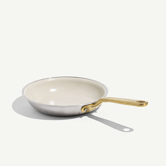 Made In CeramiClad™ Non-Stick Sand 8" Fry Pan with Brass Hardware