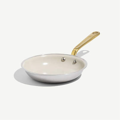Made In CeramiClad™ Nonstick Sand 8" Fry Pan with Brass Hardware