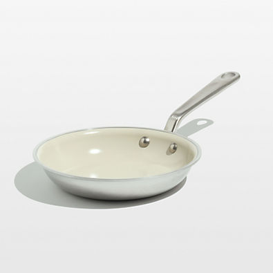 View Made In CeramiClad™ Nonstick Sand 8" Fry Pan with Stainless Steel Hardware details