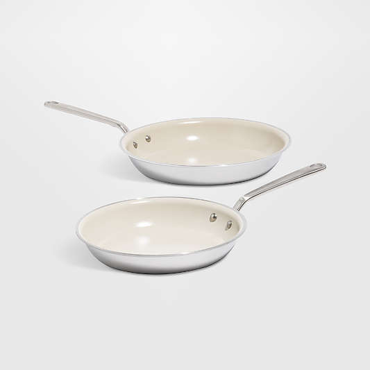 Made In CeramiClad™ Non-Stick 10" and 12" Fry Pan Set with Stainless Steel Hardware