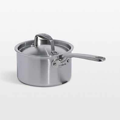 View Made In 2-Qt. Stainless Clad Saucepan with Stainless Steel Hardware details