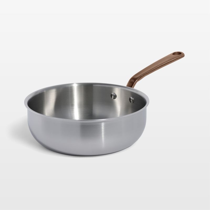 Made In Stainless Clad 3-Qt. Saucier with Brushed Copper Hardware - image 3 of 8