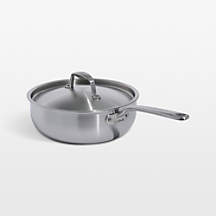 Made In Stainless Clad 3-Qt. Saucier with Stainless Steel Hardware | Crate & Barrel