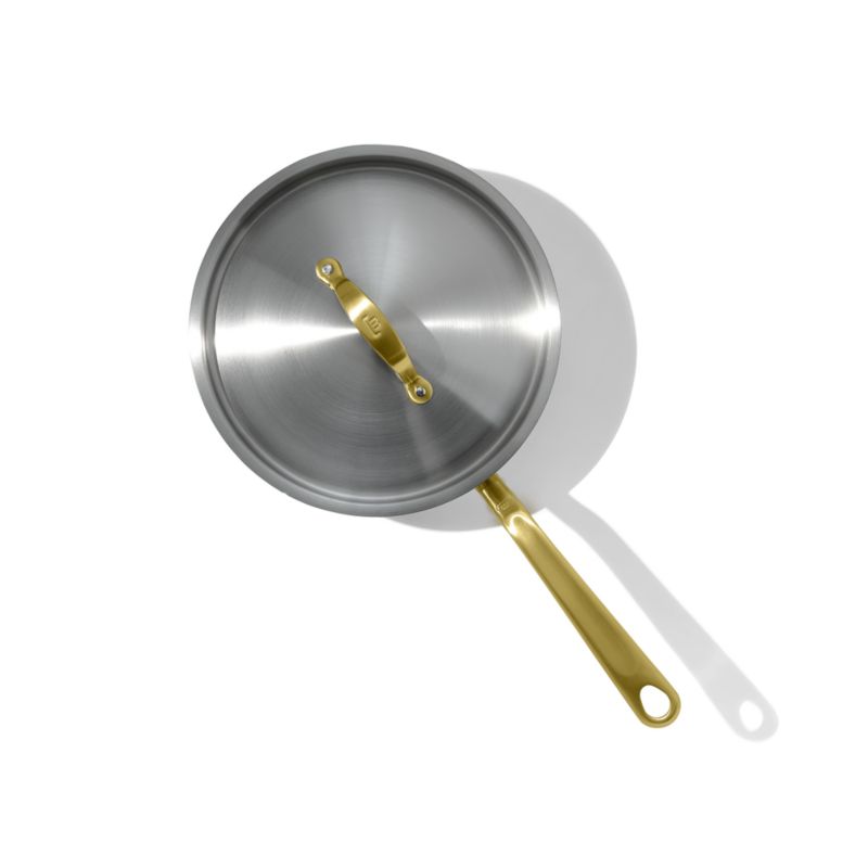 Made In Stainless Clad 5-Qt. Saucier with Antique Brass Hardware - image 6 of 7