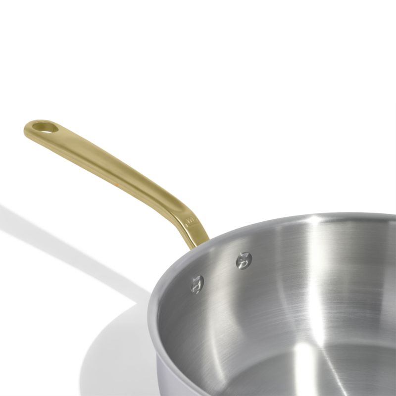 Made In Stainless Clad 5-Qt. Saucier with Antique Brass Hardware - image 5 of 9
