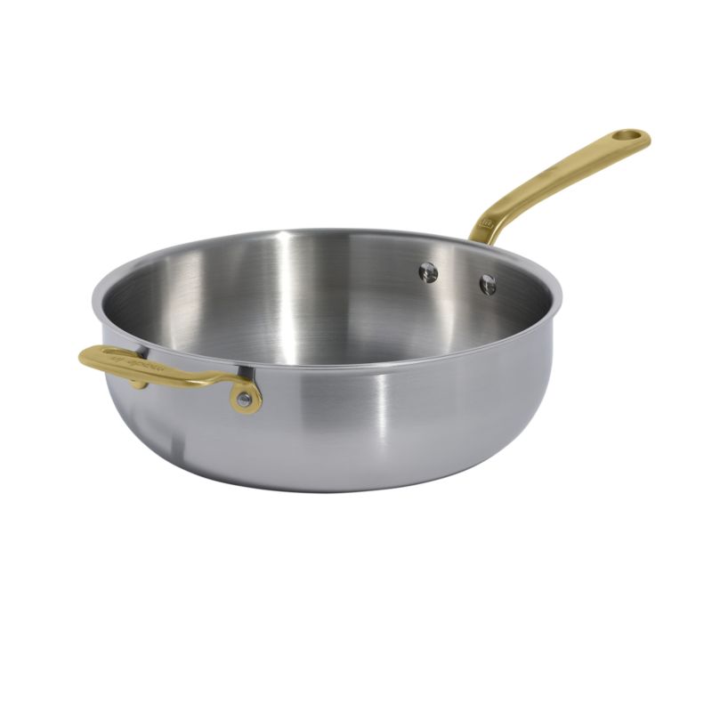 Made In Stainless Clad 5-Qt. Saucier with Antique Brass Hardware - image 2 of 9