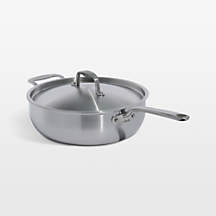 Made In Stainless Clad 5-Qt. Saucier with Stainless Steel Hardware | Crate & Barrel