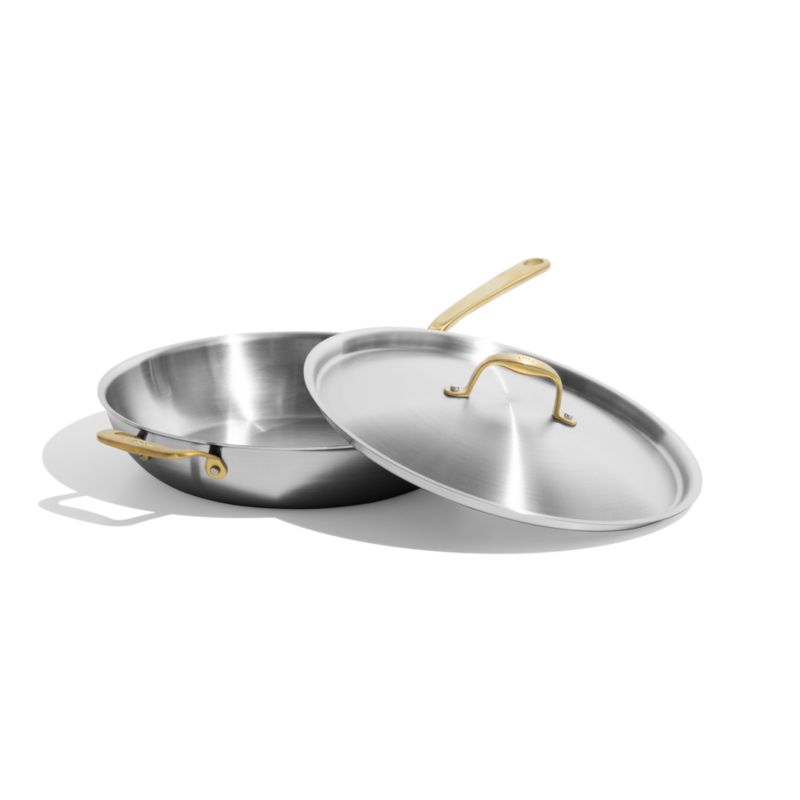 Made In Stainless Clad 6-Qt. Family Meal Pan with Antique Brass Hardware - image 3 of 4