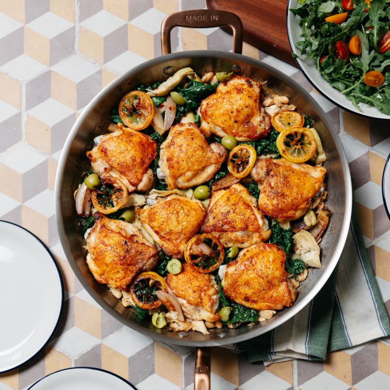 Made In Stainless Clad 6-Qt. Family Meal Pan with Brushed Copper Hardware - image 1 of 4