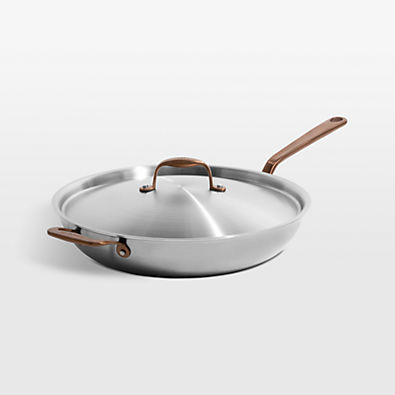 View Made In Stainless Clad 6-Qt. Weeknight Pan with Brushed Copper Hardware details