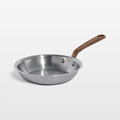 View Made In Stainless Clad 8" Fry Pan with Brushed Copper Hardware details