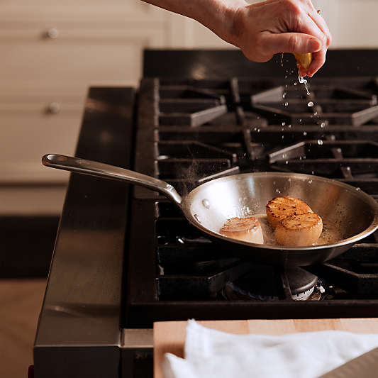 Made In Stainless Clad 2-Piece Fry Pan Set with Stainless Steel Hardware