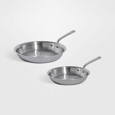 View Made In Stainless Clad 2-Piece Fry Pan Set with Stainless Steel Hardware details