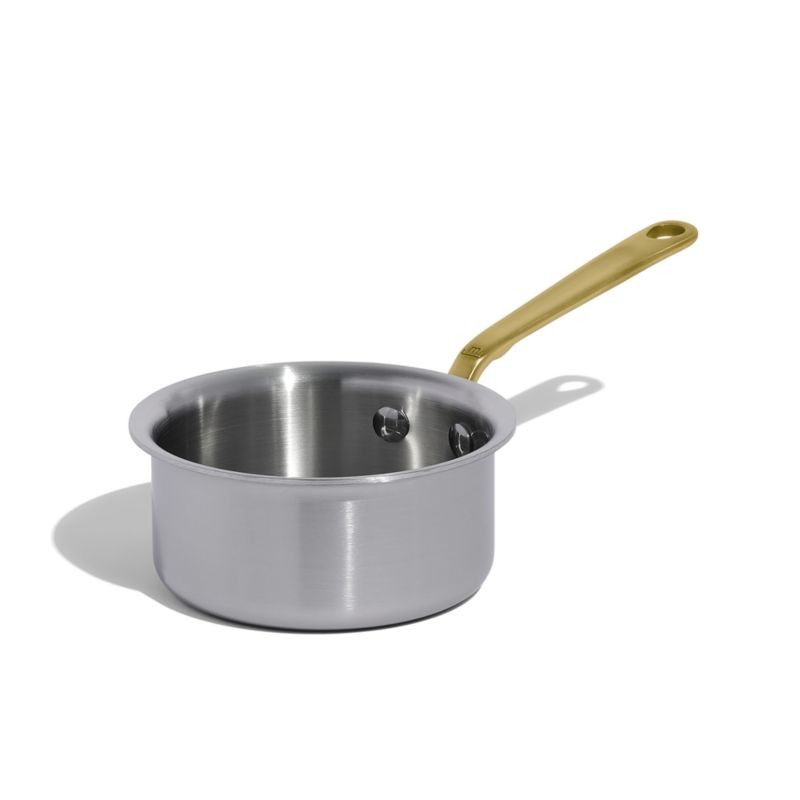 Made In Stainless Clad .75-Qt. Butter Warmer with Antique Brass Hardware - image 3 of 5