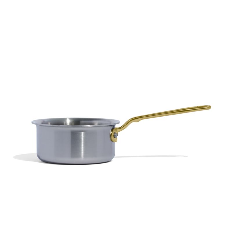 Made In Stainless Clad .75-Qt. Butter Warmer with Antique Brass Hardware - image 1 of 5