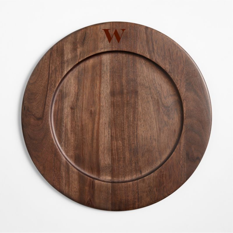 Madeira Acacia with a Walnut Finish Charger Plate - image 1 of 3