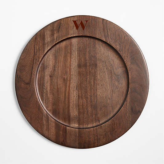 Madeira Acacia with a Walnut Finish Charger Plate