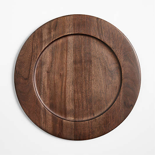 Madeira Acacia with a Walnut Finish Charger Plate