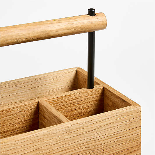 Madeira Oak Flatware Caddy