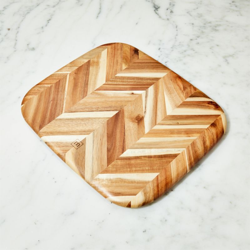 Madeira Medium Herringbone Acacia Wood Board - image 0 of 5