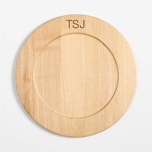 Madeira Acacia with a Oak Finish Charger Plate