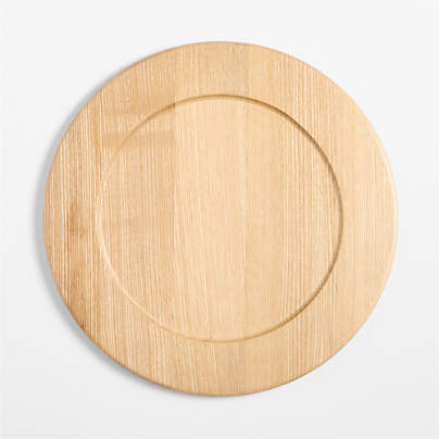 Madeira Acacia with a Oak Finish Charger Plate